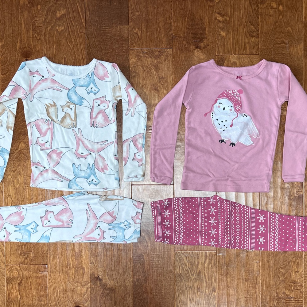 Toddler Girls Carters Just One You Winter Pajamas - 5T - 2 included! - Snow Owl